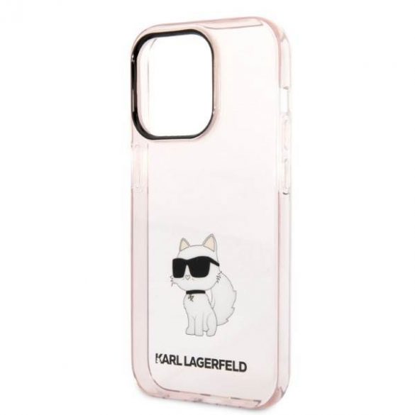 Karl Lagerfeld KLHCP14LHNCHTCP iPhone 14 Pro 6,1" rożowy/roz husă rigidă Ikonik Choupette