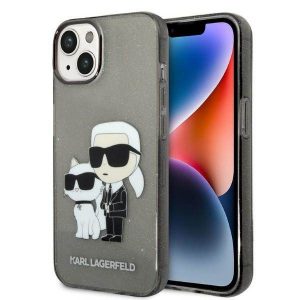 Karl Lagerfeld KLHCP14MHNKCTGK iPhone 14 Plus / 15 Plus 6,7" czarny/negru hardcase Glitter Karl&Choupette