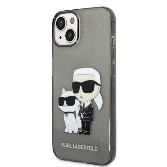 Karl Lagerfeld KLHCP14MHNKCTGK iPhone 14 Plus / 15 Plus 6,7" czarny/negru hardcase Glitter Karl&Choupette