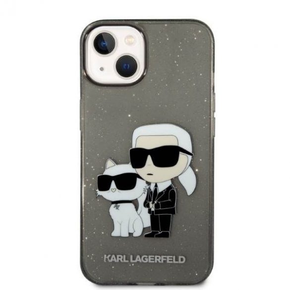 Karl Lagerfeld KLHCP14MHNKCTGK iPhone 14 Plus / 15 Plus 6,7" czarny/negru hardcase Glitter Karl&Choupette