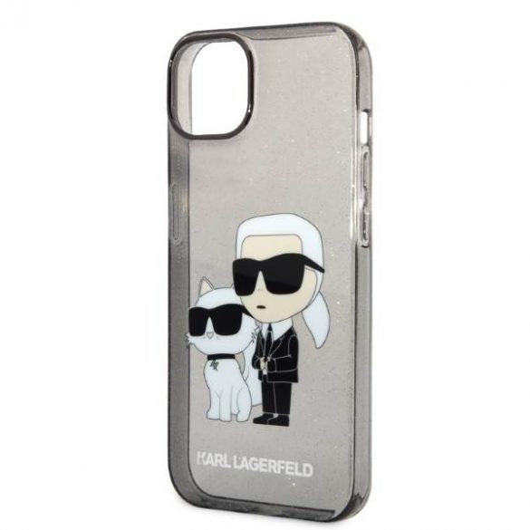 Karl Lagerfeld KLHCP14MHNKCTGK iPhone 14 Plus / 15 Plus 6,7" czarny/negru hardcase Glitter Karl&Choupette