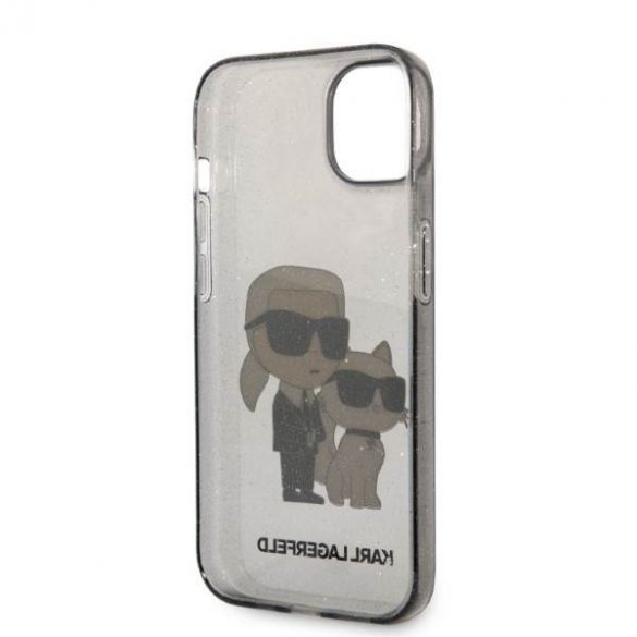 Karl Lagerfeld KLHCP14MHNKCTGK iPhone 14 Plus / 15 Plus 6,7" czarny/negru hardcase Glitter Karl&Choupette