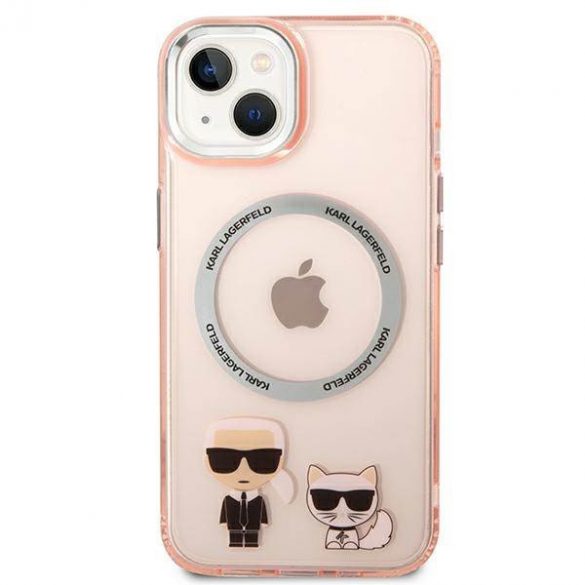 Karl Lagerfeld KLHMP14SHKCP iPhone 14 / 15 / 13 6,1" hardcase rożowy/roz Karl & Choupette Aluminium Magsafe