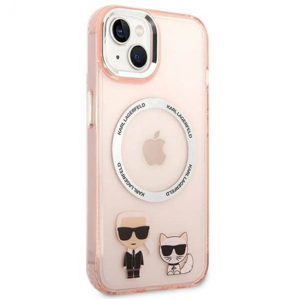 Karl Lagerfeld KLHMP14SHKCP iPhone 14 / 15 / 13 6,1" hardcase rożowy/roz Karl & Choupette Aluminium Magsafe