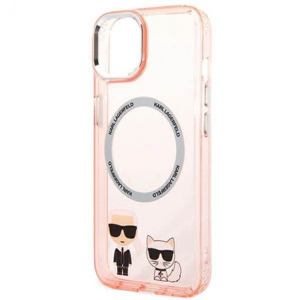 Karl Lagerfeld KLHMP14SHKCP iPhone 14 / 15 / 13 6,1" hardcase rożowy/roz Karl & Choupette Aluminium Magsafe