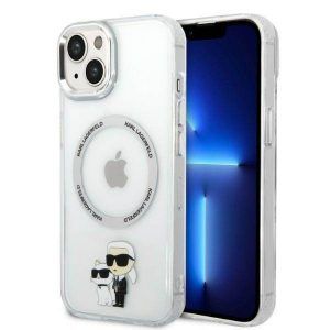 Karl Lagerfeld KLHMP14MHNKCIT iPhone 14 Plus / 15 Plus Husă rigidă de 6,7" transparentă Iconic Karl&Chouppete Magsafe