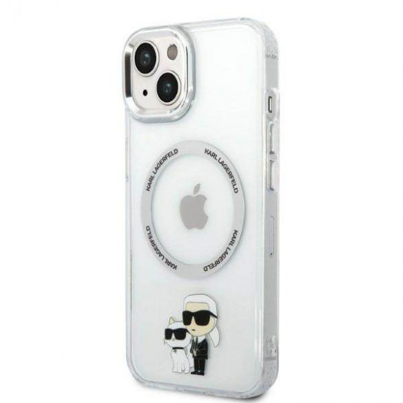 Karl Lagerfeld KLHMP14MHNKCIT iPhone 14 Plus / 15 Plus Husă rigidă de 6,7" transparentă Iconic Karl&Chouppete Magsafe