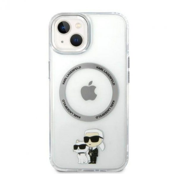 Karl Lagerfeld KLHMP14MHNKCIT iPhone 14 Plus / 15 Plus Husă rigidă de 6,7" transparentă Iconic Karl&Chouppete Magsafe