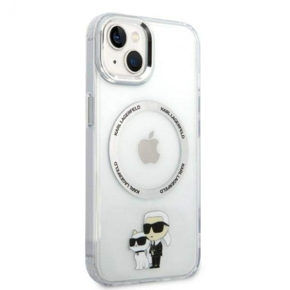 Karl Lagerfeld KLHMP14MHNKCIT iPhone 14 Plus / 15 Plus Husă rigidă de 6,7" transparentă Iconic Karl&Chouppete Magsafe