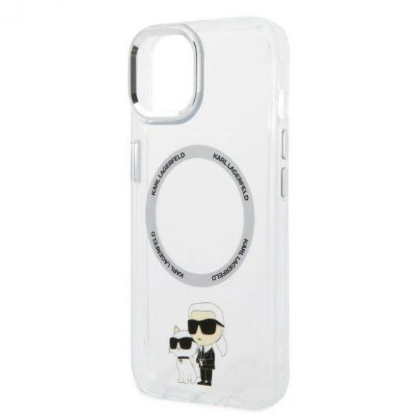 Karl Lagerfeld KLHMP14MHNKCIT iPhone 14 Plus / 15 Plus Husă rigidă de 6,7" transparentă Iconic Karl&Chouppete Magsafe