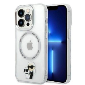 Karl Lagerfeld KLHMP14LHNKCIT iPhone 14 Pro 6,1" husă rigidă transparentă Iconic Karl&Chouppete Magsafe