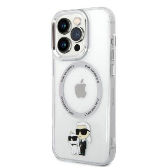 Karl Lagerfeld KLHMP14LHNKCIT iPhone 14 Pro 6,1" husă rigidă transparentă Iconic Karl&Chouppete Magsafe