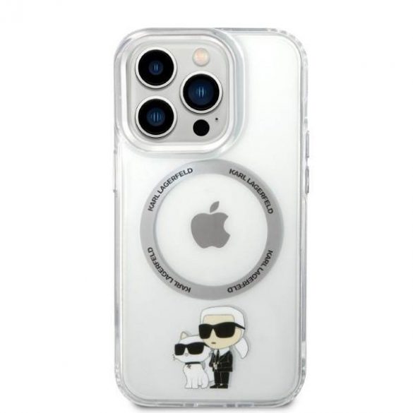 Karl Lagerfeld KLHMP14LHNKCIT iPhone 14 Pro 6,1" husă rigidă transparentă Iconic Karl&Chouppete Magsafe