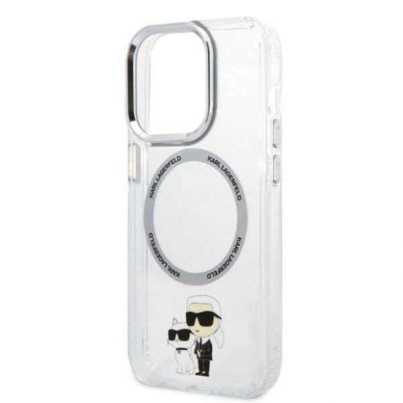 Karl Lagerfeld KLHMP14LHNKCIT iPhone 14 Pro 6,1" husă rigidă transparentă Iconic Karl&Chouppete Magsafe