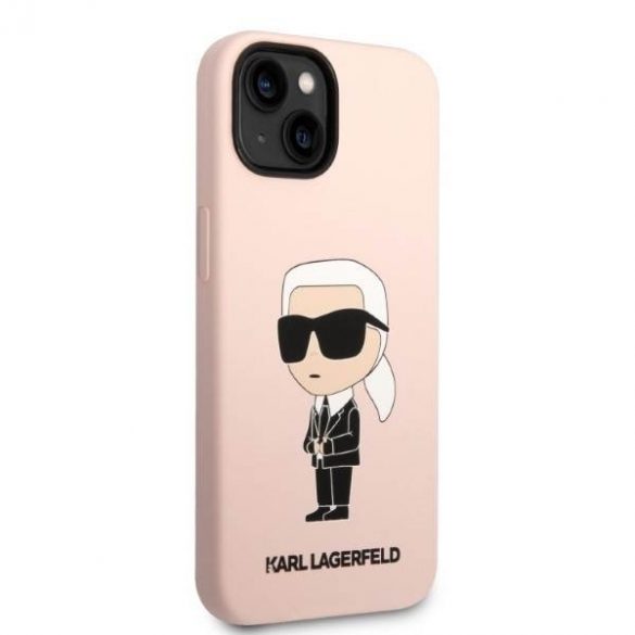 Karl Lagerfeld KLHMP14SSNIKBCP iPhone 14 / 15 / 13 6,1" hardcase różowy/roz Silicon Ikonik Magsafe