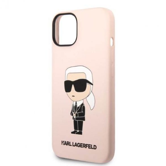 Karl Lagerfeld KLHMP14SSNIKBCP iPhone 14 / 15 / 13 6,1" hardcase różowy/roz Silicon Ikonik Magsafe