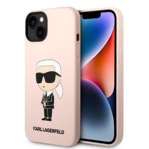 Karl Lagerfeld KLHMP14MSNIKBCP iPhone 14 Plus / 15 Plus 6,7" hardcase różowy/roz Silicon Ikonik Magsafe