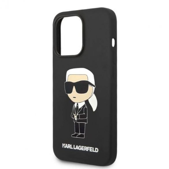 Karl Lagerfeld KLHMP14LSNIKBCK Husă rigidă pentru iPhone 14 Pro de 6,1 inchi, negru/czarny Husă silicon Ikonik Magsafe