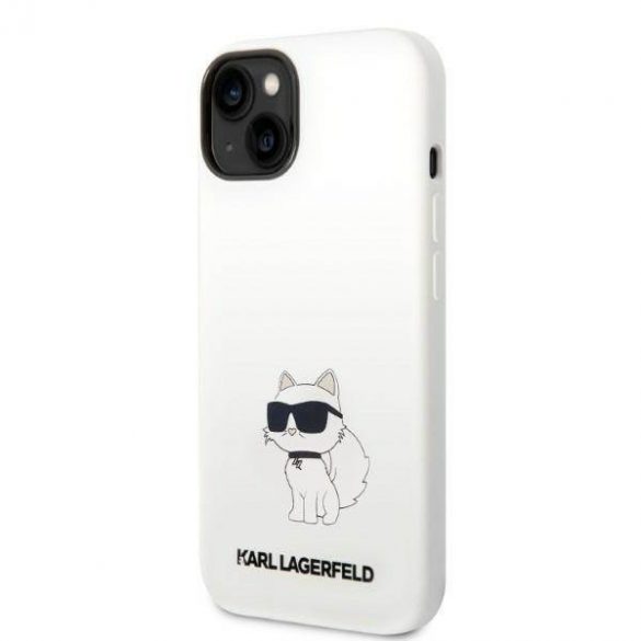 Karl Lagerfeld KLHMP14SSNCHBCH iPhone 14 / 15 / 13 6,1" hard Husă alb/alb  Silicone Choupette MagSafe