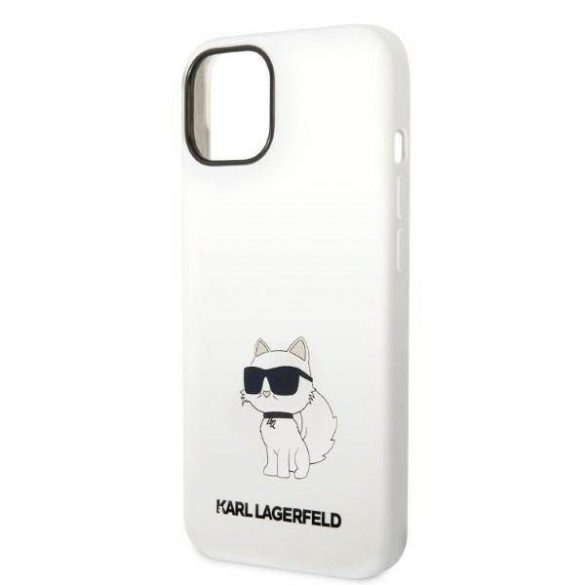 Karl Lagerfeld KLHMP14SSNCHBCH iPhone 14 / 15 / 13 6,1" hard Husă alb/alb  Silicone Choupette MagSafe