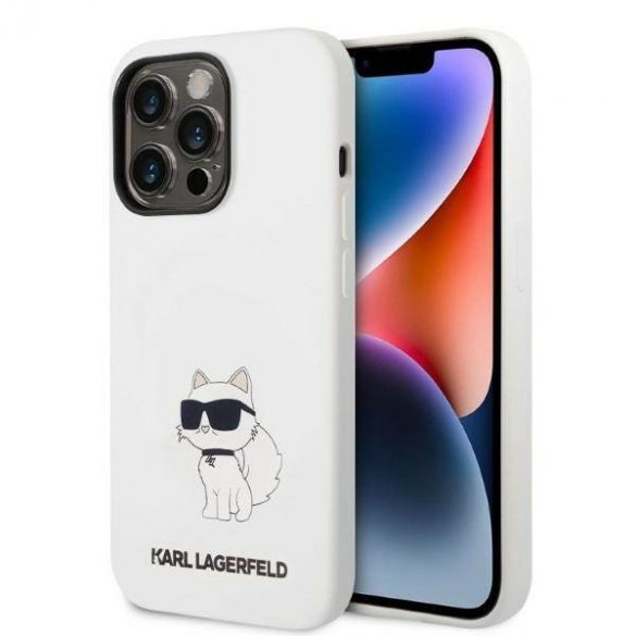 Karl Lagerfeld KLHMP14LSNCHBCH iPhone 14 Pro 6,1" husă rigidă biały/alb silicon Choupette MagSafe