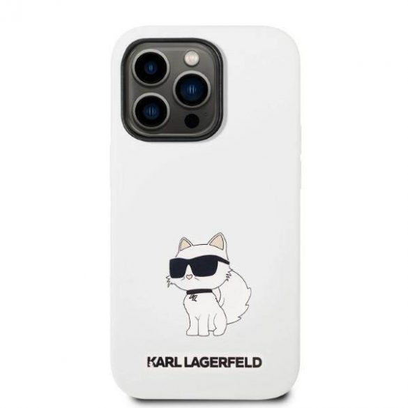 Karl Lagerfeld KLHMP14LSNCHBCH iPhone 14 Pro 6,1" husă rigidă biały/alb silicon Choupette MagSafe