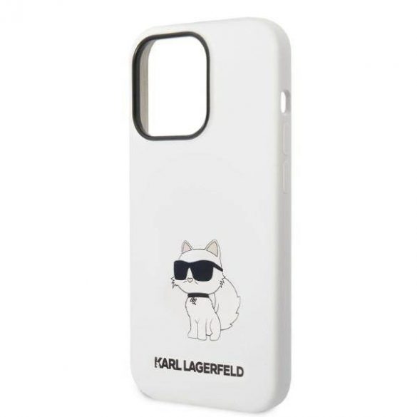 Karl Lagerfeld KLHMP14LSNCHBCH iPhone 14 Pro 6,1" husă rigidă biały/alb silicon Choupette MagSafe