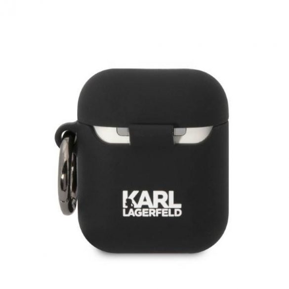 Karl Lagerfeld KLA2RUNIKK AirPods 1/2 Husă negru / negru Silicon Karl Head 3D husă