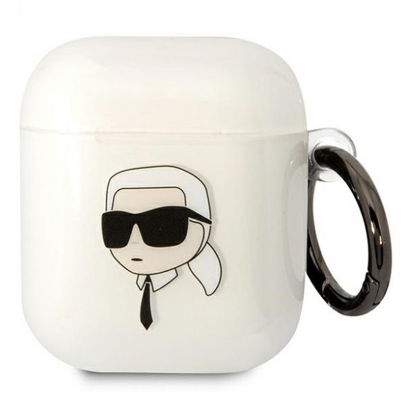 Husa Karl Lagerfeld KLA2HNIKTCT AirPods 1/2 transparent Karl's Head