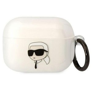 Husa Karl Lagerfeld KLAPHNIKTCT AirPods Pro transparenta Capul lui Karl