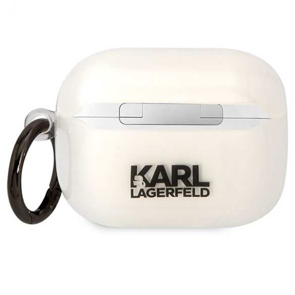 Husa Karl Lagerfeld KLAPHNIKTCT AirPods Pro transparenta Capul lui Karl