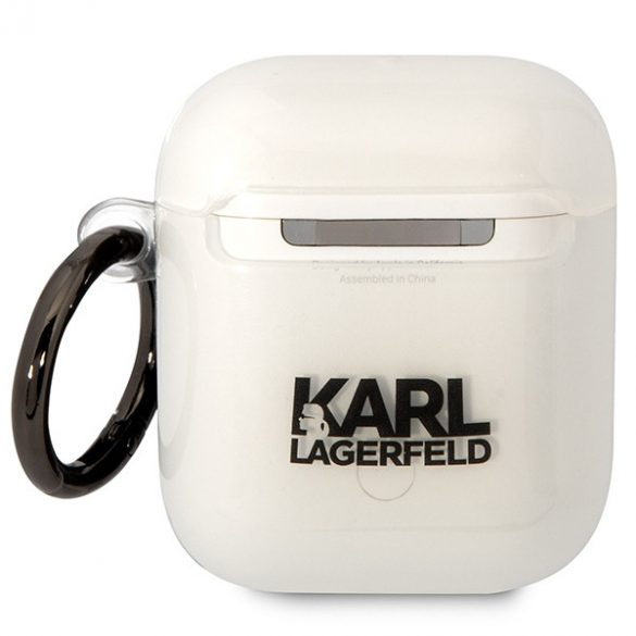 Karl Lagerfeld KLA2HNCHTCT Airpods 1/2 Husă transparent Ikonik Choupette