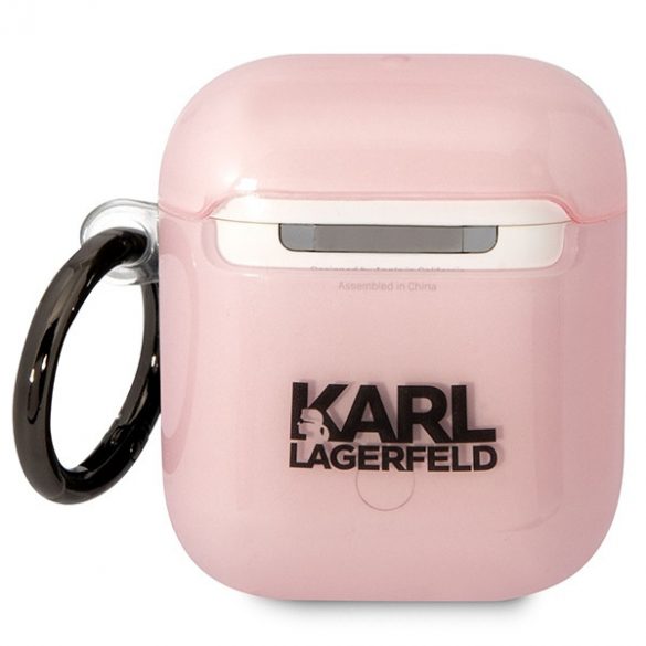 Karl Lagerfeld KLA2HNCHTCP Airpods 1/2 Husă roz/roz Ikonik Choupette