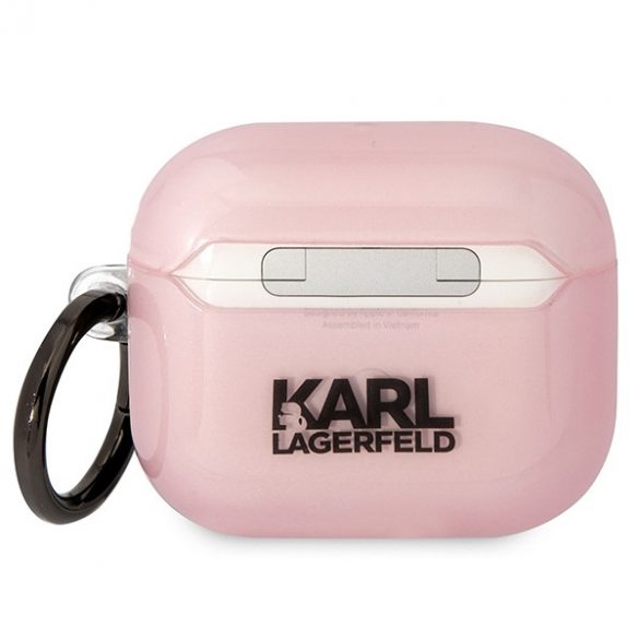 Karl Lagerfeld KLA3HNCHTCP Airpods 3 Husă roz/roz Ikonik Choupette