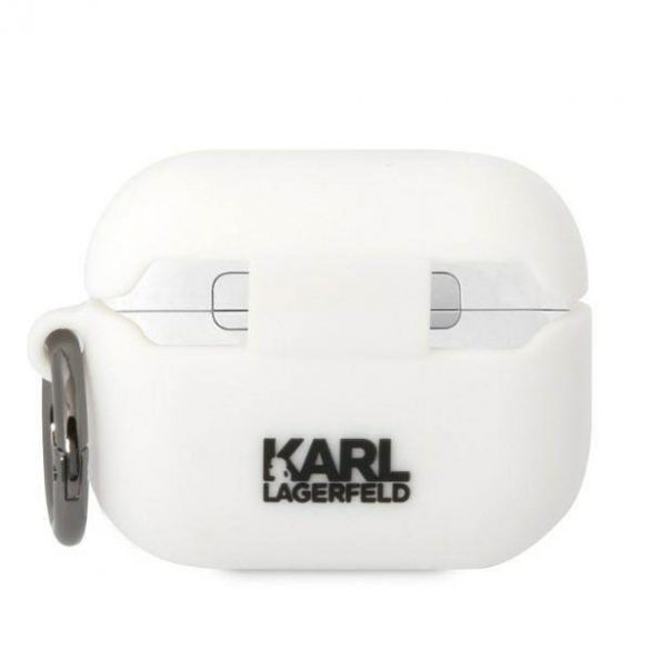 Husa Karl Lagerfeld KLACAPSILKCW AirPods Pro biał/alb Silicon Karl & Choupette