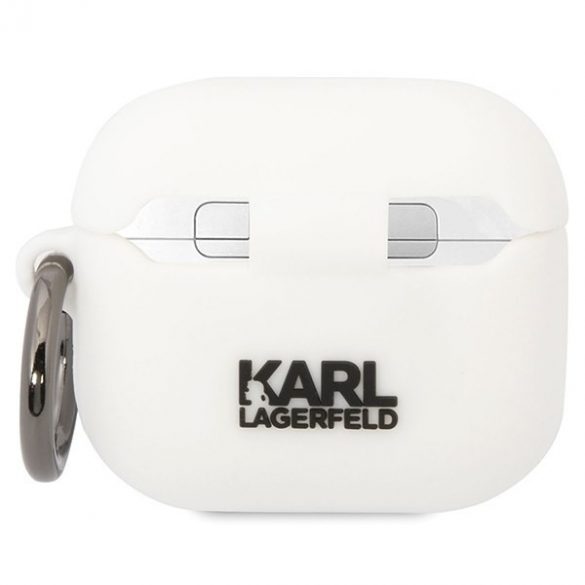 Karl Lagerfeld KLACA3SILKCW Husa AirPods 3 biały/alb Silicon Karl & Choupette