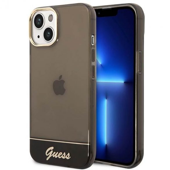 Guess GUHCP14MHGCOK iPhone 14 Plus / 15 Plus 6,7" carcasa rigidă/neagră Translucid