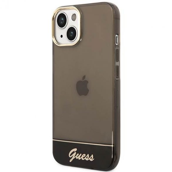 Guess GUHCP14MHGCOK iPhone 14 Plus / 15 Plus 6,7" carcasa rigidă/neagră Translucid