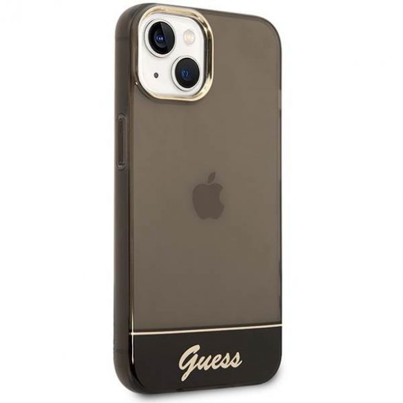 Guess GUHCP14MHGCOK iPhone 14 Plus / 15 Plus 6,7" carcasa rigidă/neagră Translucid