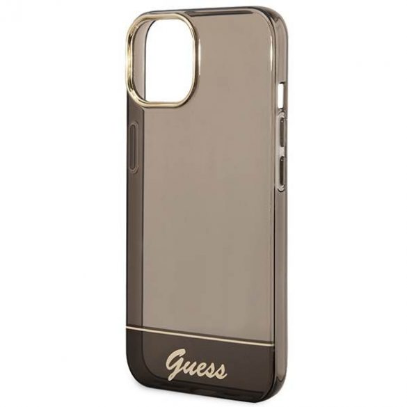 Guess GUHCP14MHGCOK iPhone 14 Plus / 15 Plus 6,7" carcasa rigidă/neagră Translucid