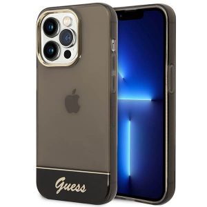 Guess GUHCP14LHGCOK iPhone 14 Pro 6,1" carcasă rigidă neagră/negru Husă translucidă