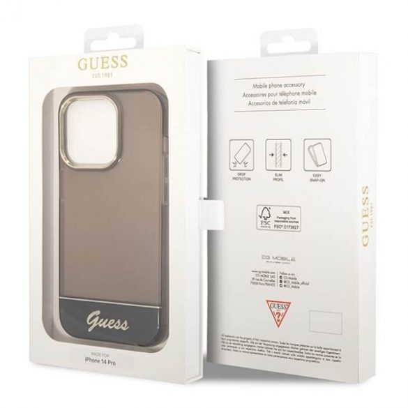 Guess GUHCP14XHGCOK iPhone 14 Pro Max 6,7" carcasă rigidă/neagră Carcasă translucidă