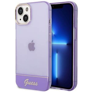 Guess GUHCP14SHGCOU iPhone 14 / 15 / 13 6.1" fioletowy/violet hardcase Translucid