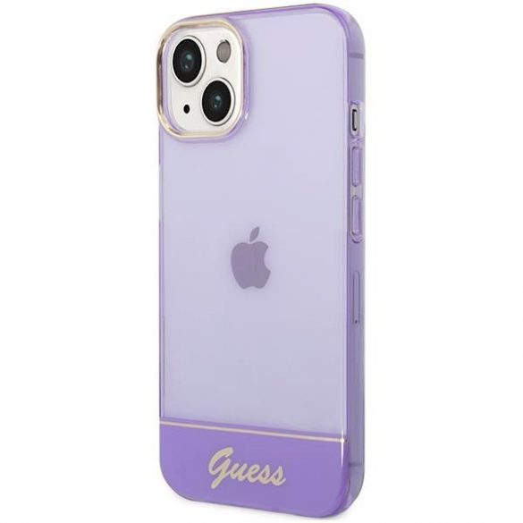 Guess GUHCP14SHGCOU iPhone 14 / 15 / 13 6.1" fioletowy/violet hardcase Translucid