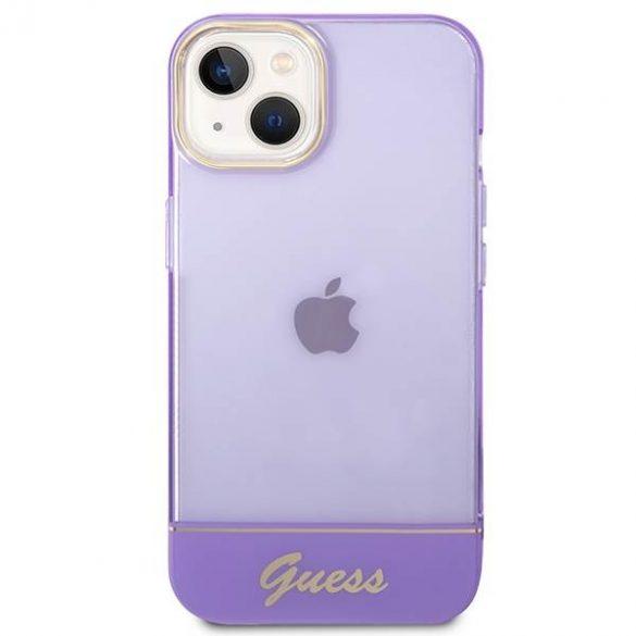 Guess GUHCP14SHGCOU iPhone 14 / 15 / 13 6.1" fioletowy/violet hardcase Translucid