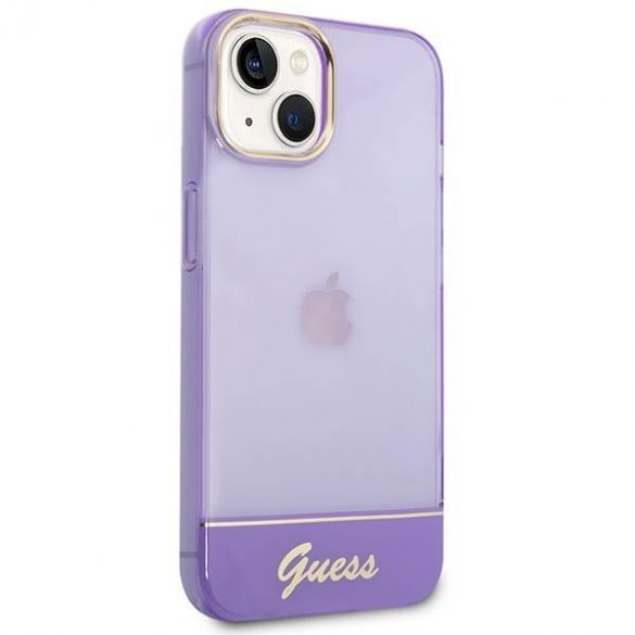 Guess GUHCP14SHGCOU iPhone 14 / 15 / 13 6.1" fioletowy/violet hardcase Translucid