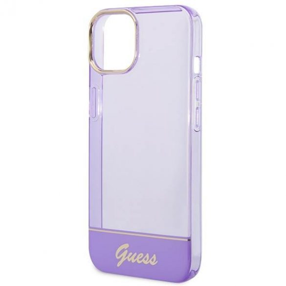 Guess GUHCP14SHGCOU iPhone 14 / 15 / 13 6.1" fioletowy/violet hardcase Translucid