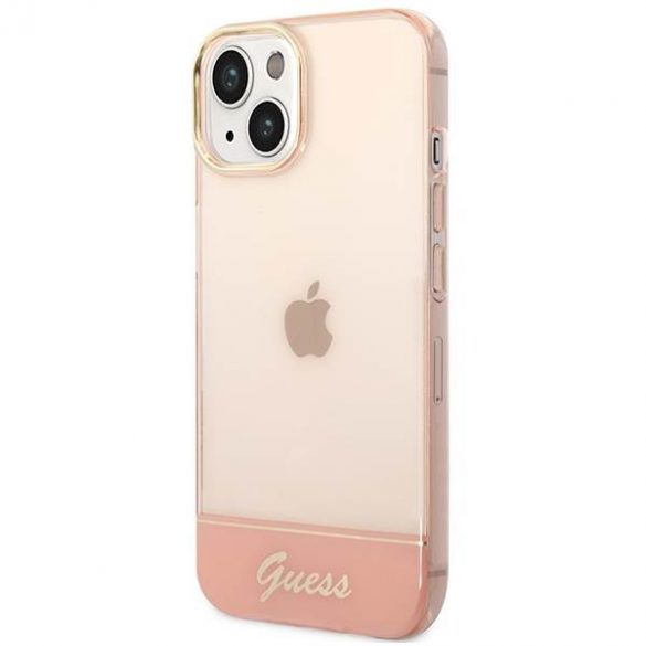 Guess GUHCP14SHGCOP iPhone 14 / 15 / 13 6.1" rożowy/roz hardcase Translucent