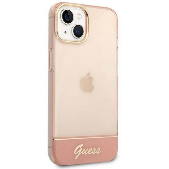 Guess GUHCP14SHGCOP iPhone 14 / 15 / 13 6.1" rożowy/roz hardcase Translucent