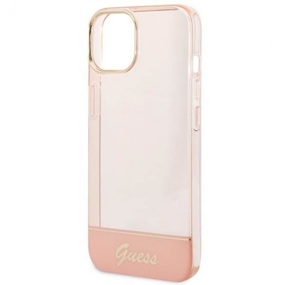 Guess GUHCP14SHGCOP iPhone 14 / 15 / 13 6.1" rożowy/roz hardcase Translucent